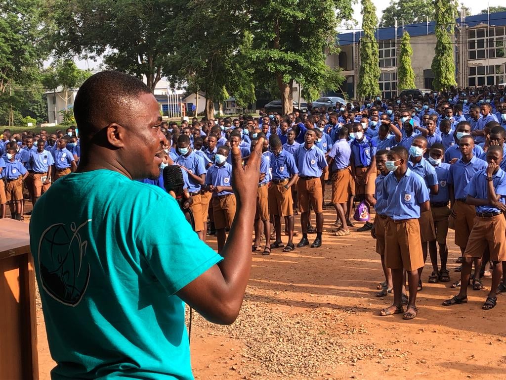 Clean sport awareness delivered to a wider student audience at school assembly.