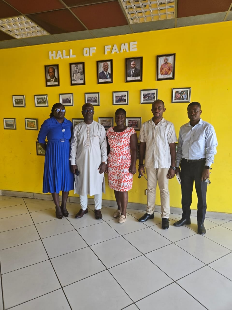 Agency representatives and stakeholders during an institutional visit.